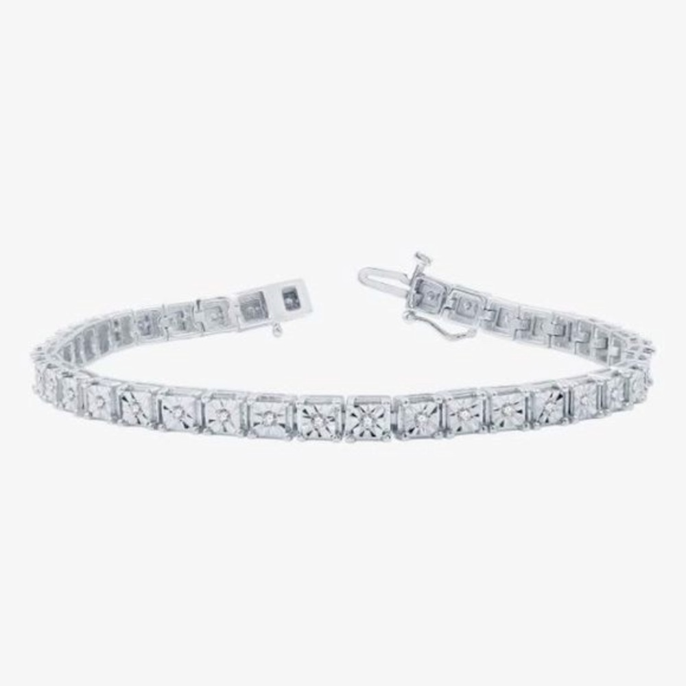 NWT 1/2 CTTW Diamond Sterling Silver Tennis Bracelet
